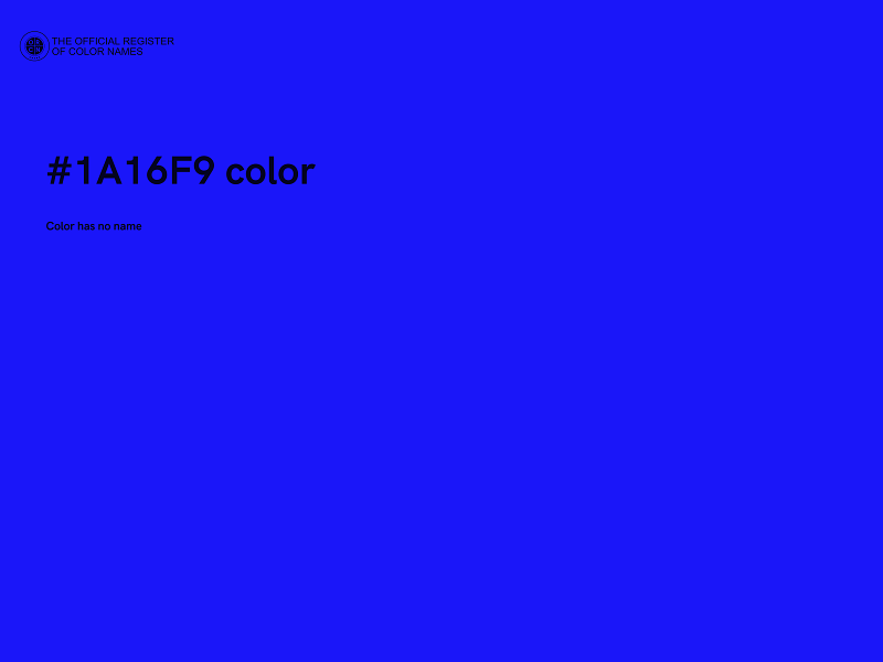 #1A16F9 color image