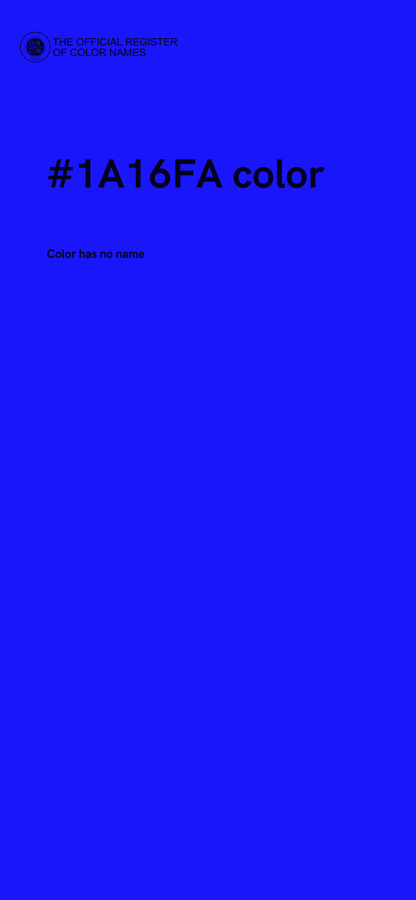 #1A16FA color image