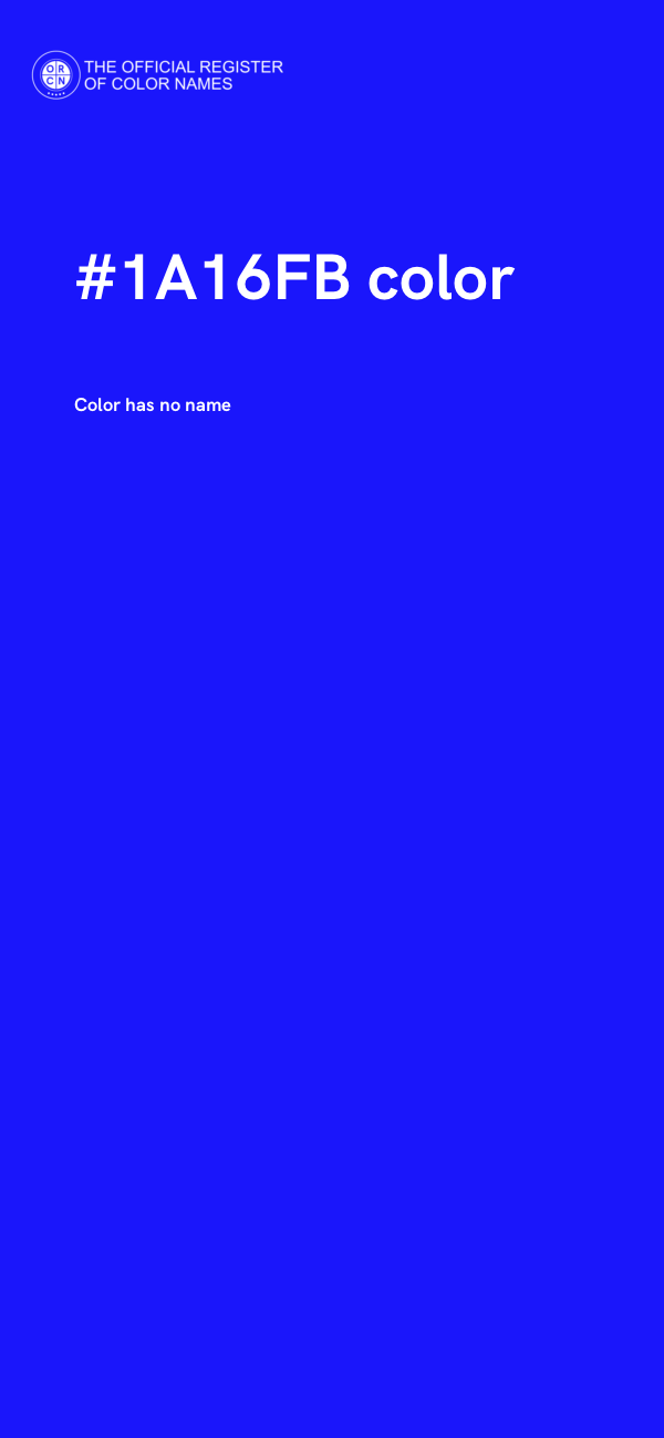 #1A16FB color image