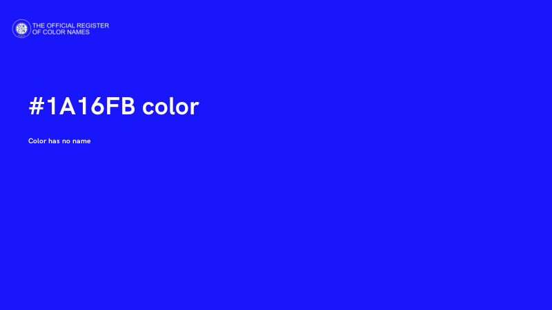 #1A16FB color image