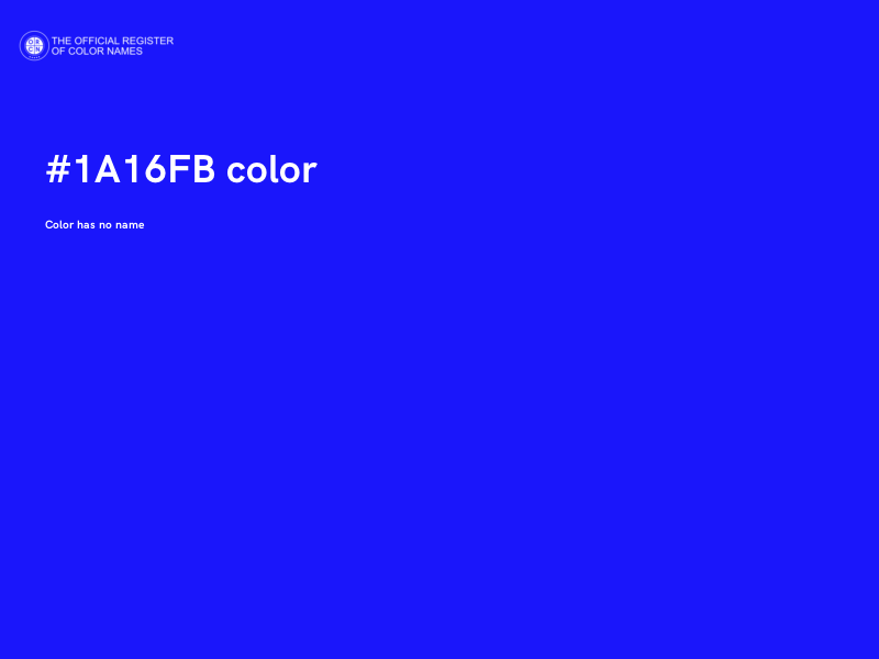 #1A16FB color image