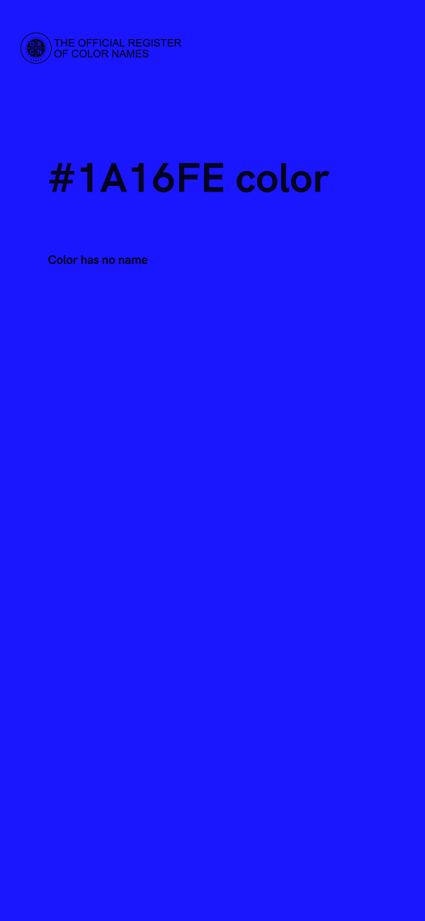 #1A16FE color image