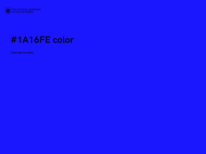 #1A16FE color image