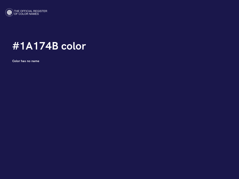 #1A174B color image