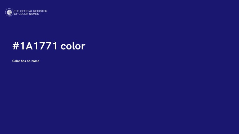 #1A1771 color image