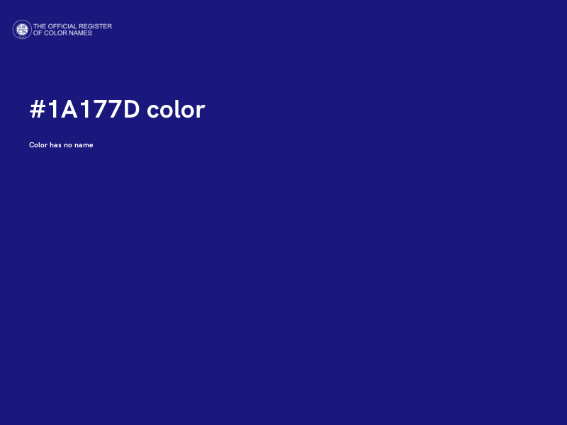 #1A177D color image