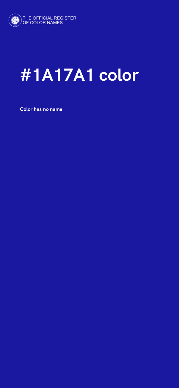 #1A17A1 color image