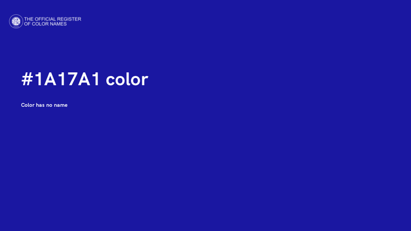 #1A17A1 color image