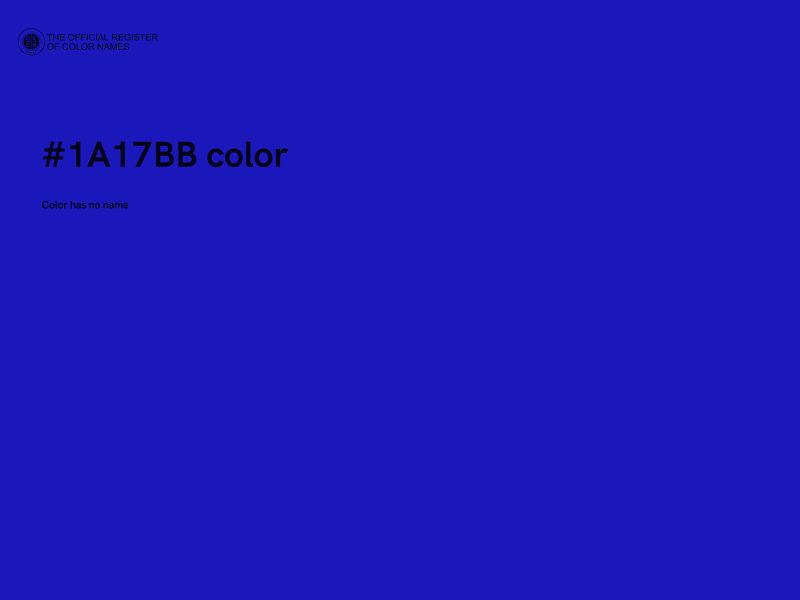 #1A17BB color image