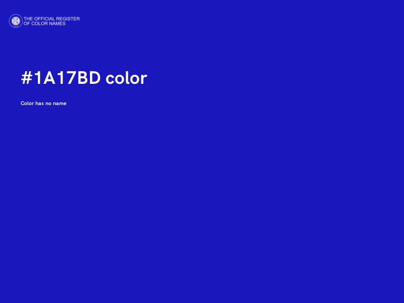 #1A17BD color image