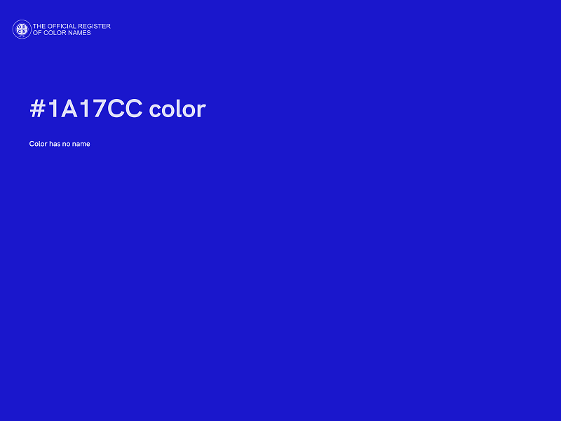 #1A17CC color image