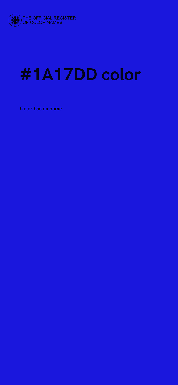 #1A17DD color image