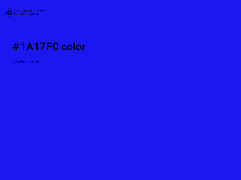 #1A17F0 color image