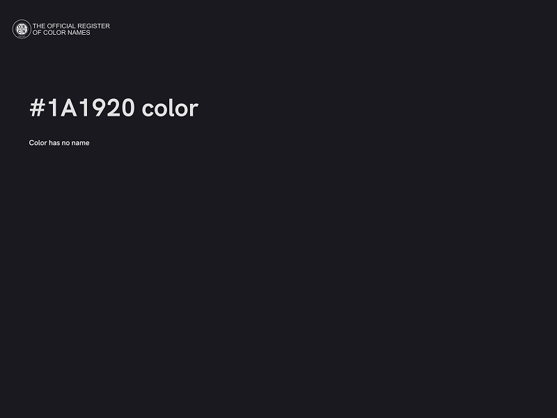 #1A1920 color image