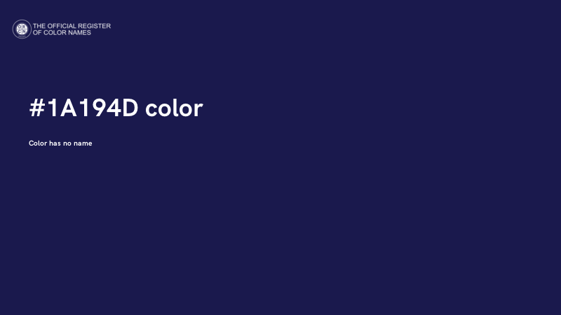 #1A194D color image