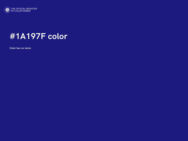 #1A197F color image