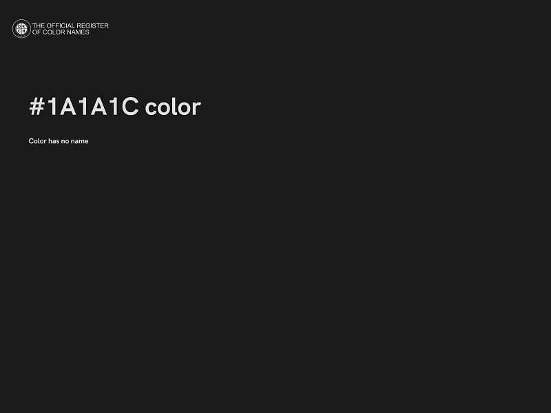 #1A1A1C color image