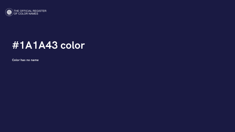 #1A1A43 color image
