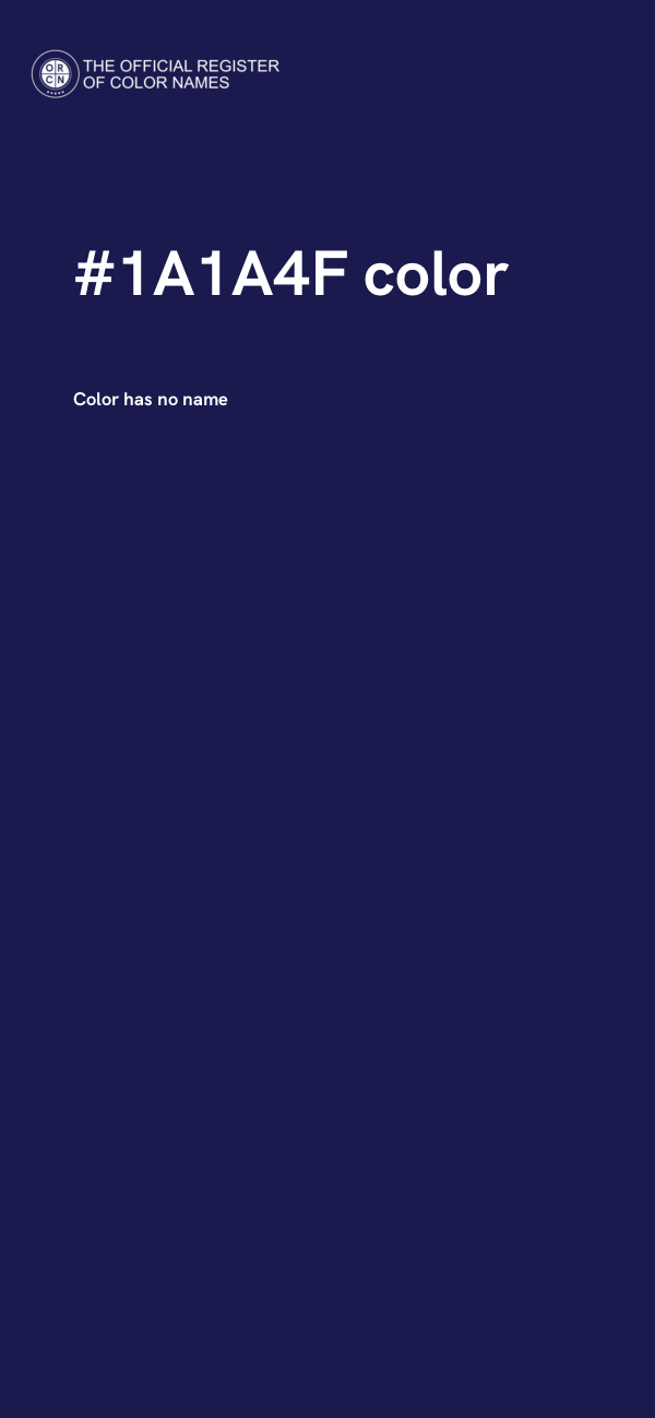 #1A1A4F color image