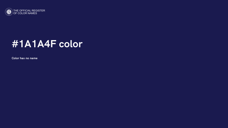 #1A1A4F color image