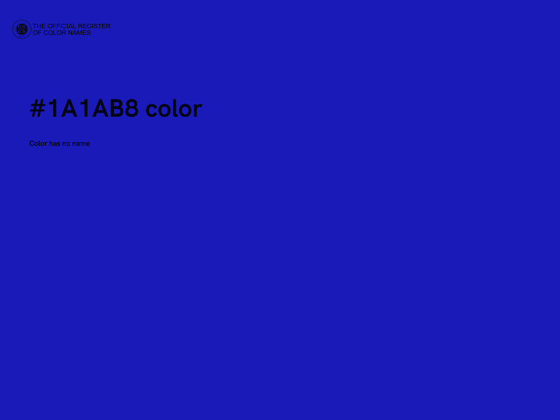 #1A1AB8 color image