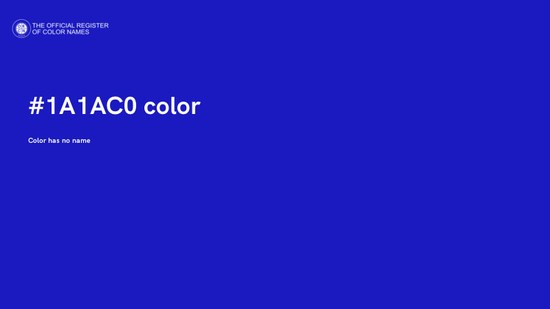 #1A1AC0 color image