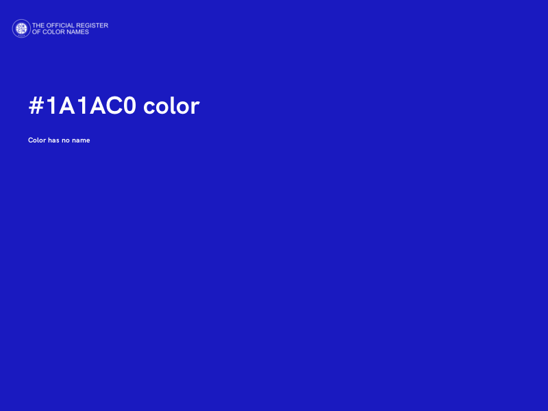 #1A1AC0 color image