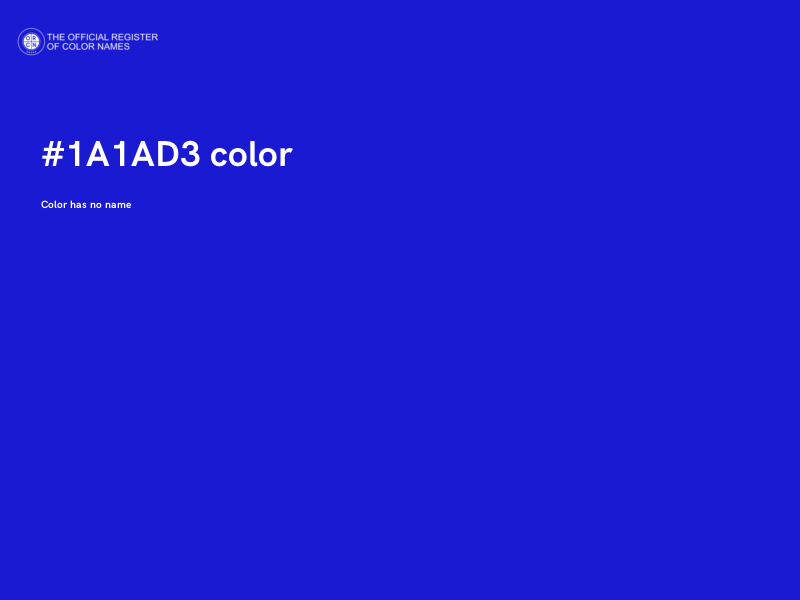 #1A1AD3 color image