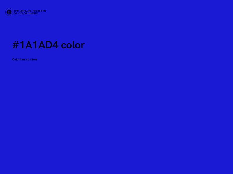 #1A1AD4 color image