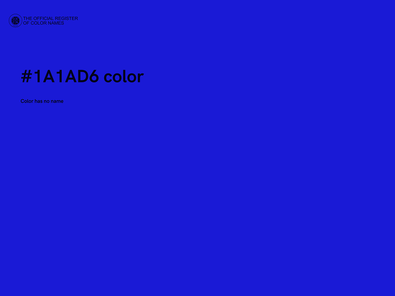 #1A1AD6 color image