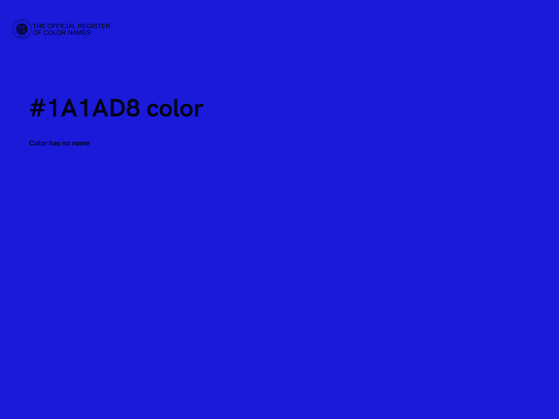 #1A1AD8 color image