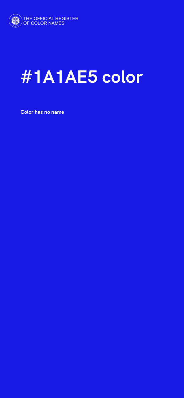#1A1AE5 color image