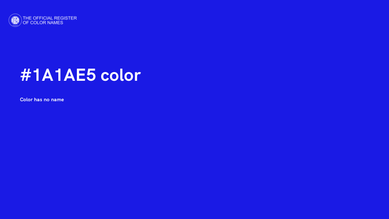 #1A1AE5 color image