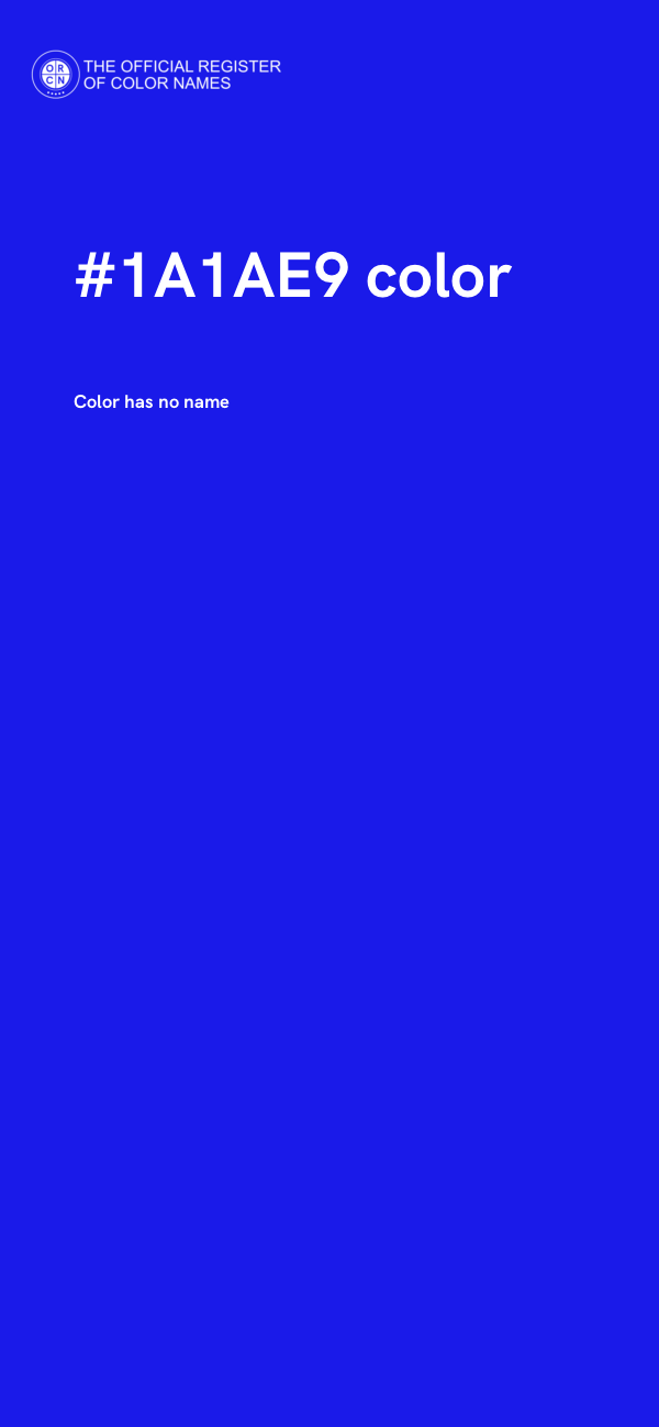 #1A1AE9 color image