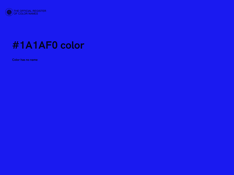 #1A1AF0 color image