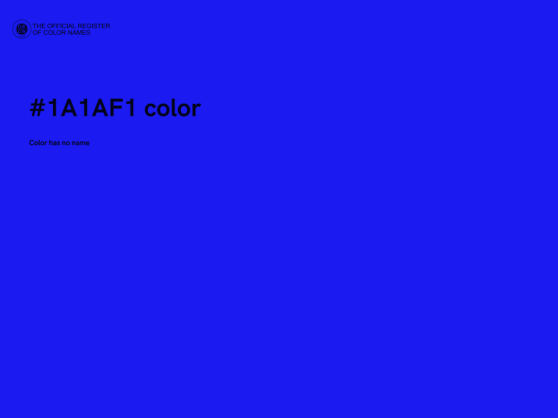 #1A1AF1 color image