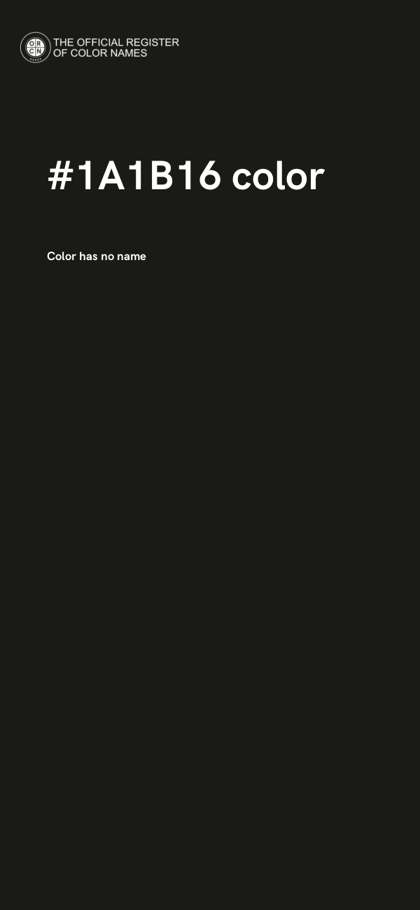 #1A1B16 color image