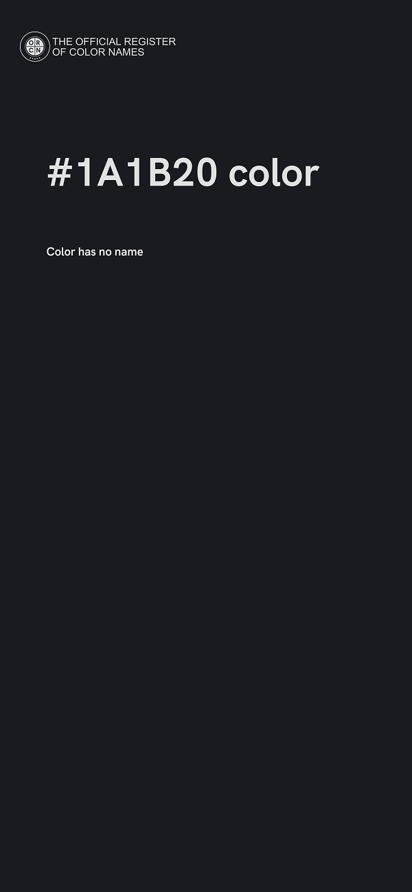 #1A1B20 color image