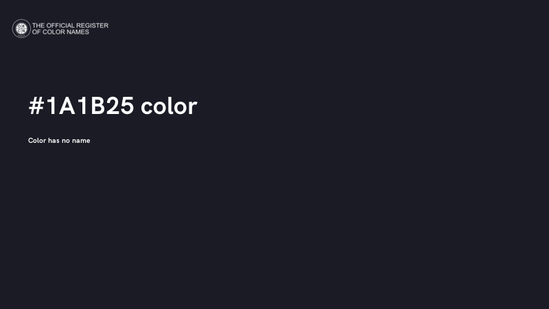 #1A1B25 color image