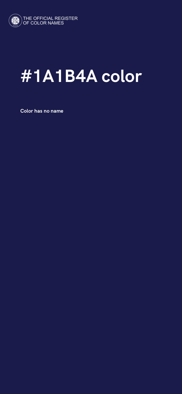#1A1B4A color image