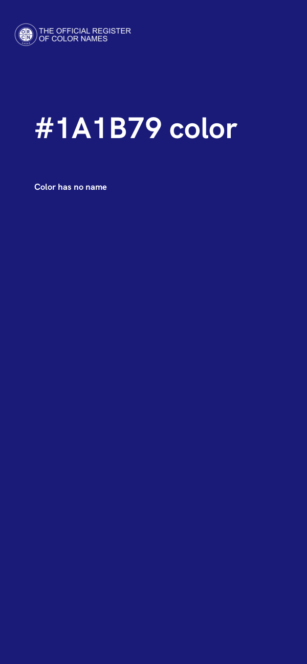 #1A1B79 color image