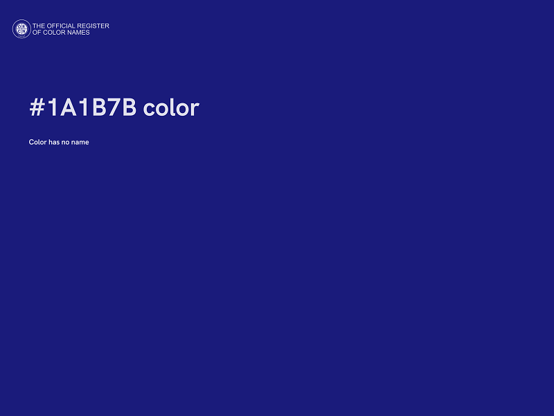 #1A1B7B color image