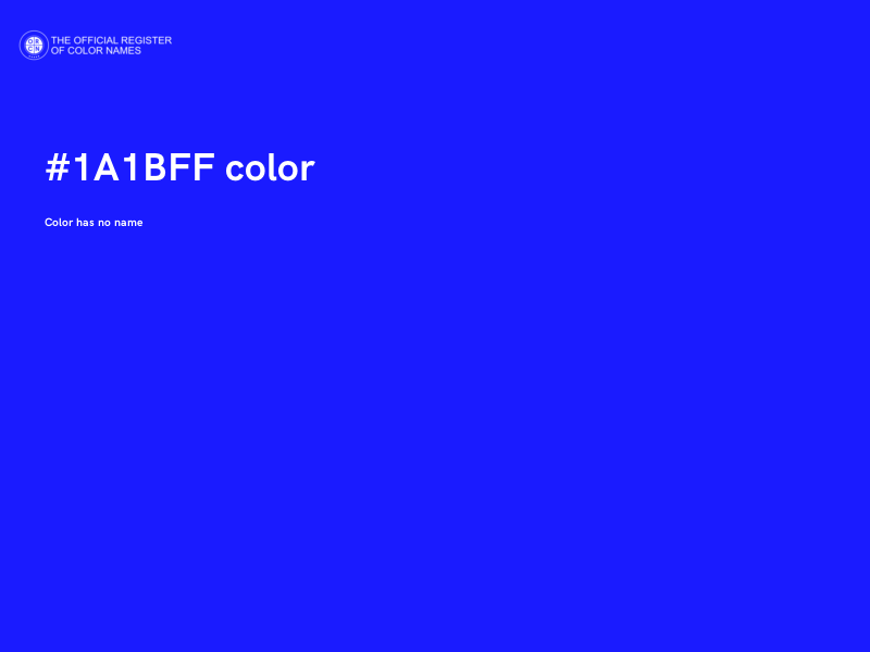 #1A1BFF color image