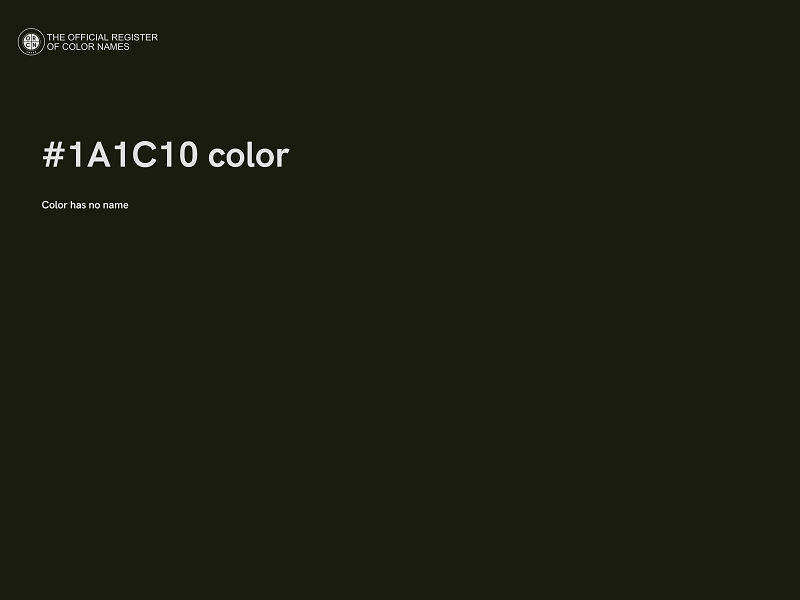 #1A1C10 color image