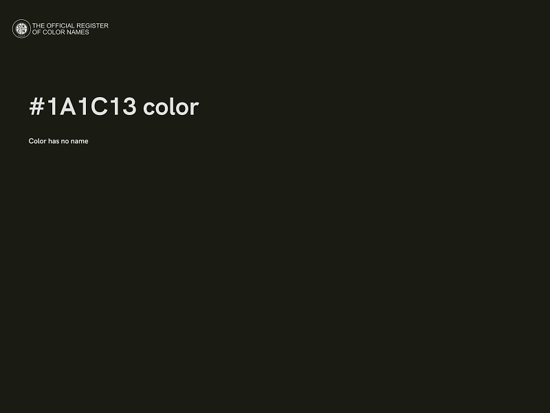 #1A1C13 color image