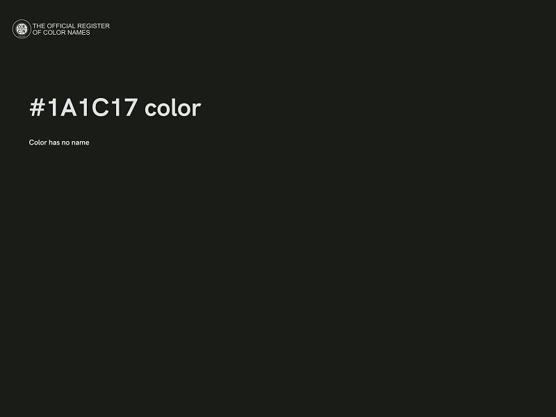 #1A1C17 color image