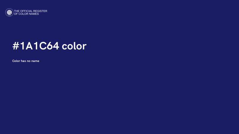 #1A1C64 color image