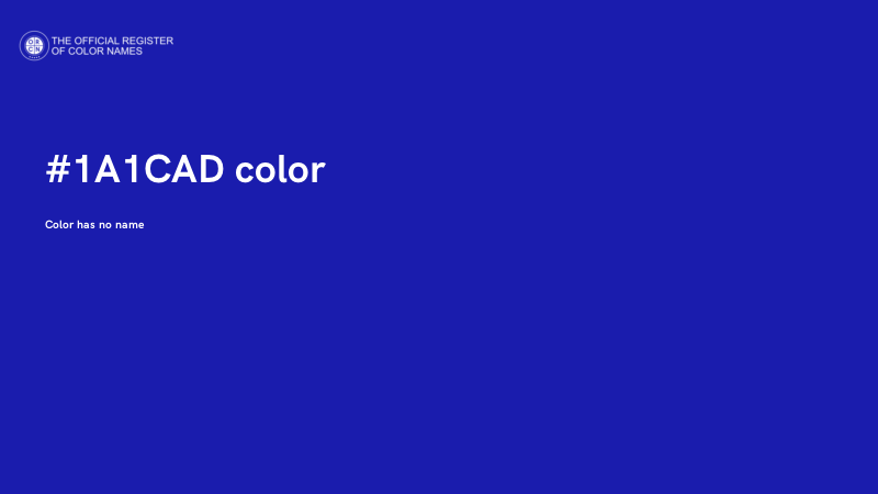 #1A1CAD color image