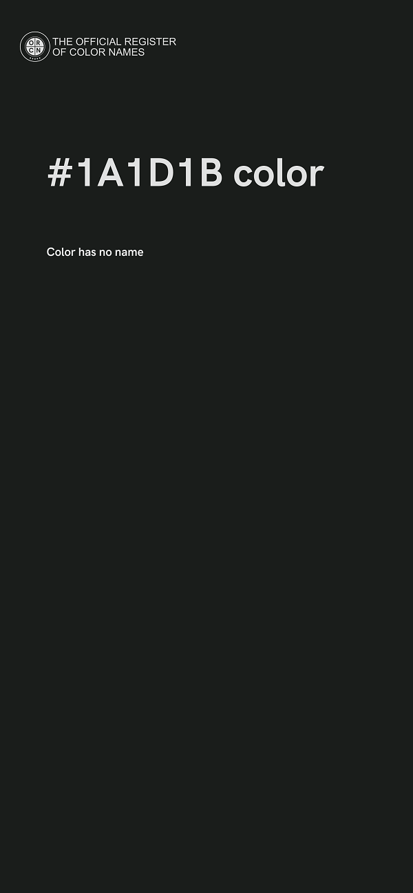 #1A1D1B color image