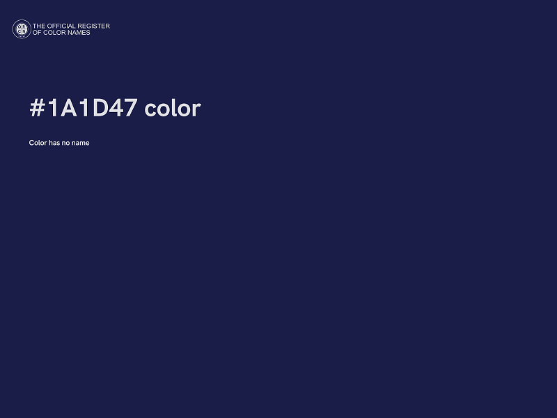 #1A1D47 color image